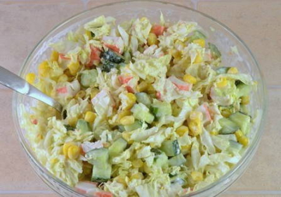 Салат с крабовыми палочками