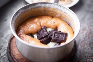 Вкусный шоколадный щербет с арахисом 